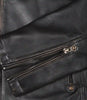 Braune Lederjacke im Used-Look für Herren im Biker-Stil