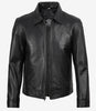 Schwarze Lederjacke von Mike Harrington für Herren