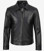 Schwarze Lederjacke von Mike Harrington für Herren