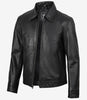 Schwarze Lederjacke von Mike Harrington für Herren