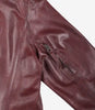 Burgunderrote Damenjacke im Biker-Stil aus echtem Lammleder