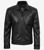 MINIMALIST: Tony Harrington-Jacke aus schwarzem Leder für Herren