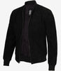 Schwarze Premium-Bomberjacke aus Wildleder für Herren