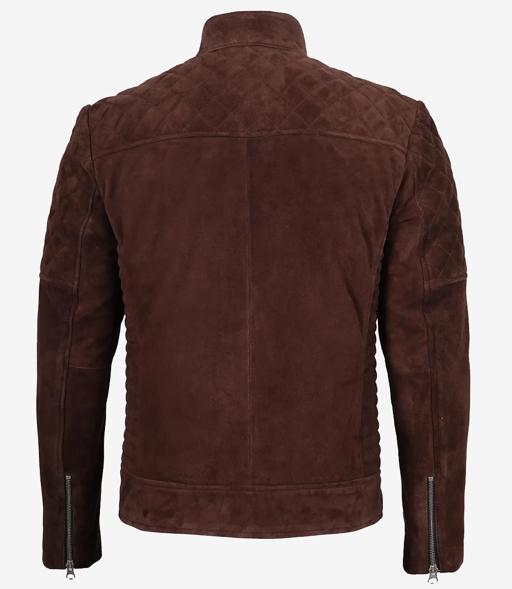 Dunkelbraune Wildlederjacke der Spitzenklasse für Herren