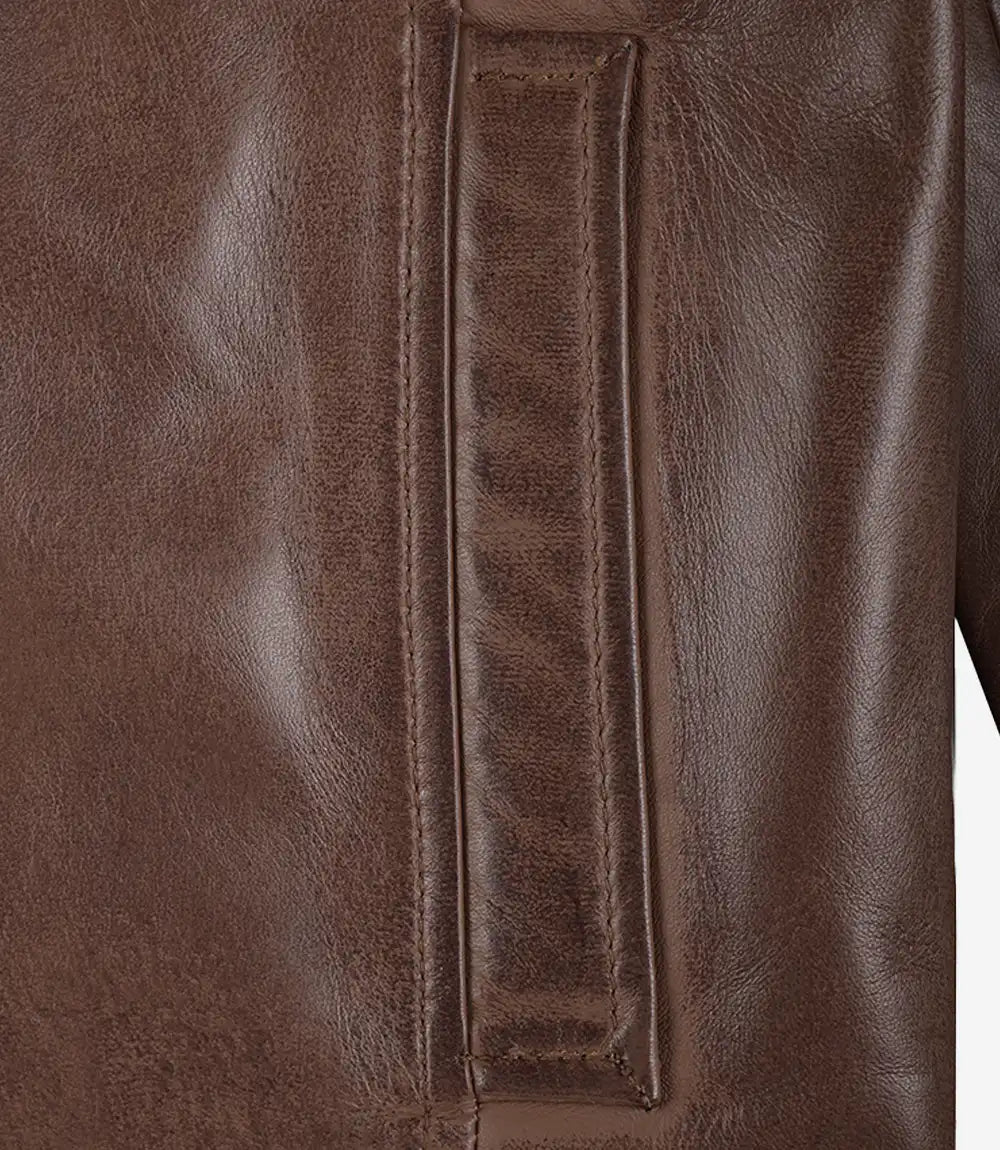 Reeves Herren Harrington Cognac Echtlederjacke