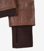 Tralee Damen Cognac Wachs-Bomberlederjacke mit abnehmbarer Kapuze