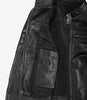 Schwarze Lederjacke im Biker-Stil für Damen