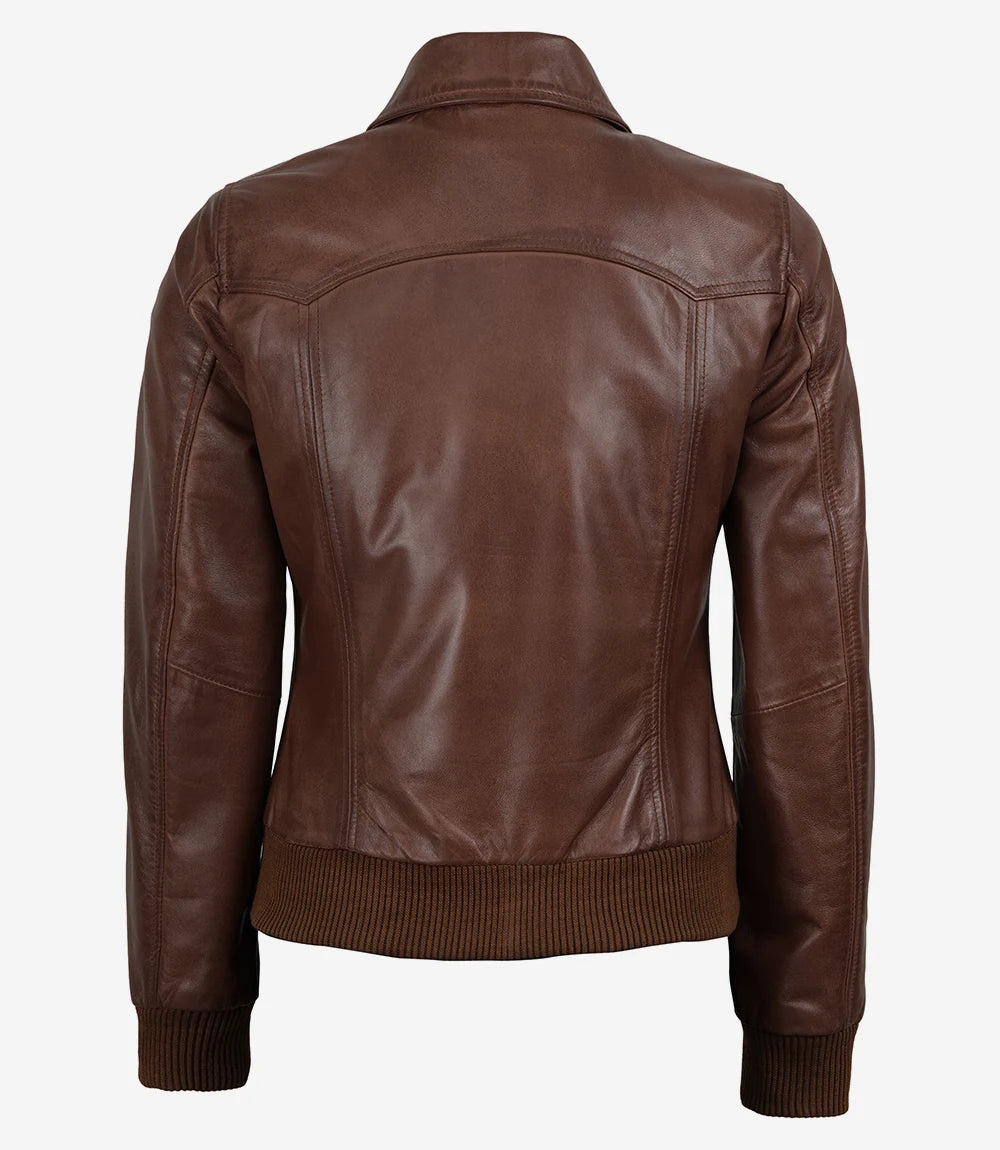 Schwarze Lederjacke im Biker-Stil für Herren