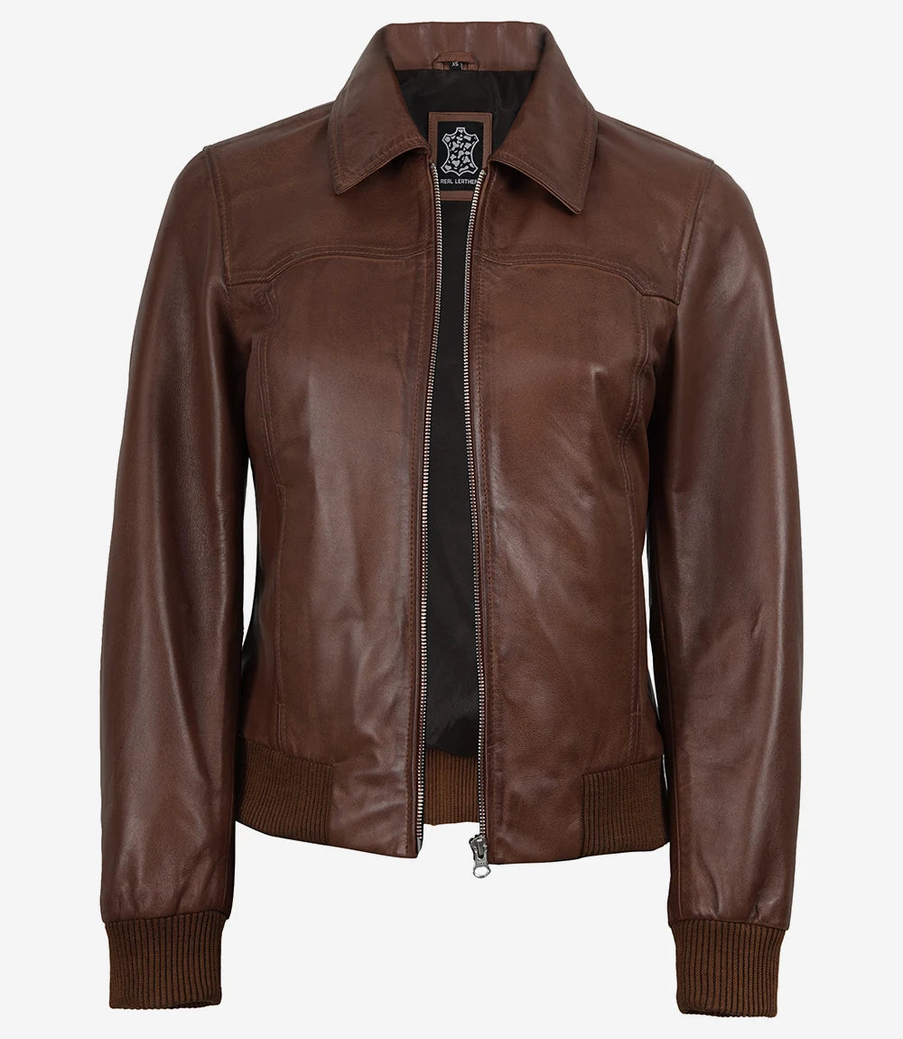 Schwarze Lederjacke im Biker-Stil für Herren