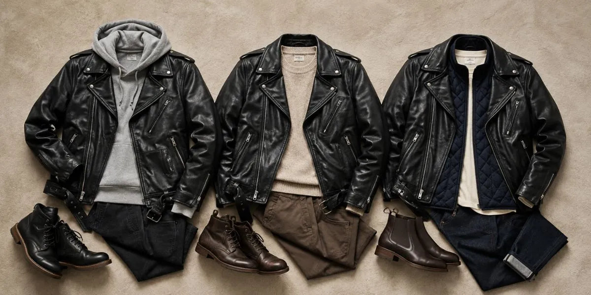 3 Ways to Layer a Leather Jacket for Winter