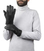 Mens Genuine Black Leather Gloves