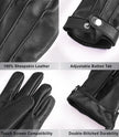 Bond Black Leather Gloves
