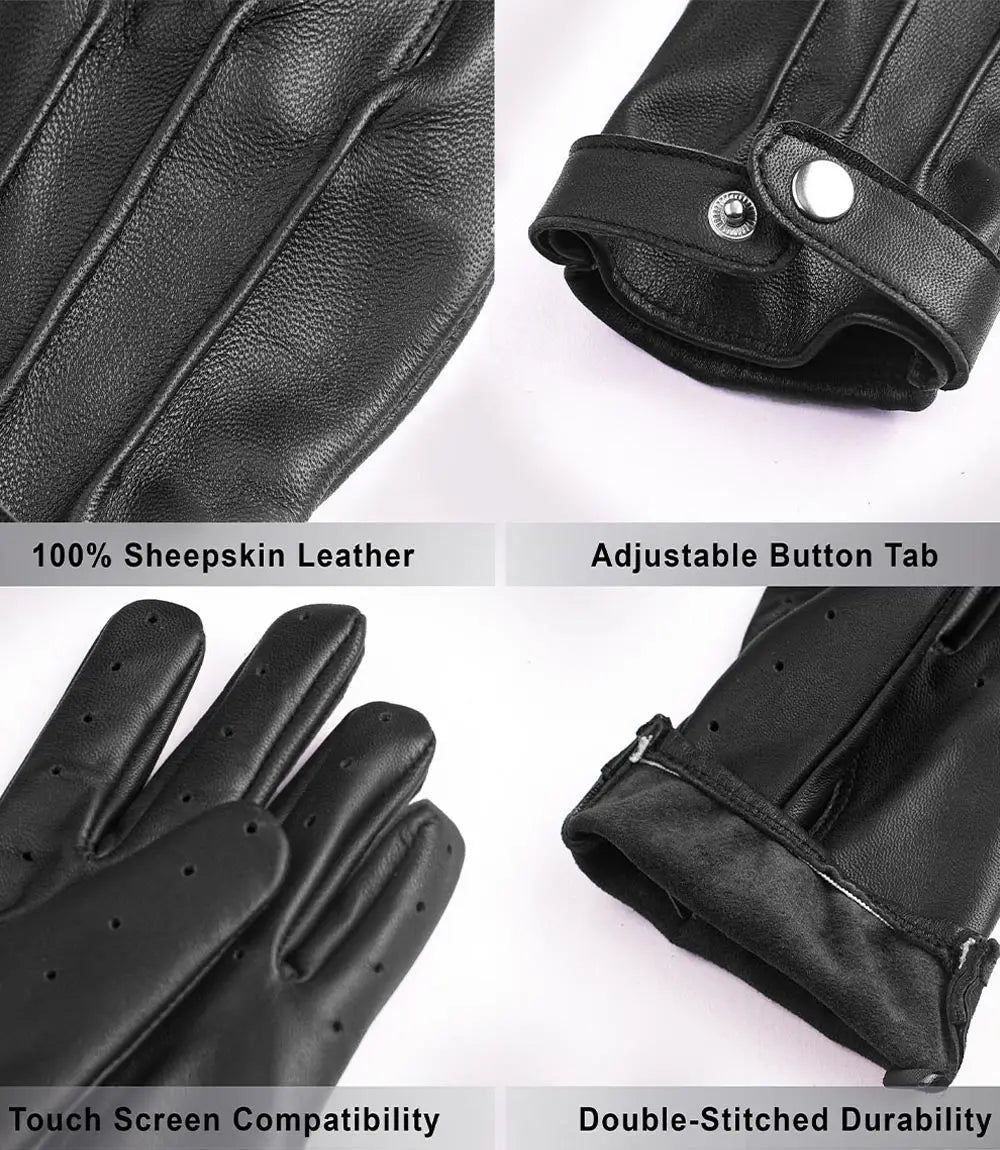 Bond Black Leather Gloves