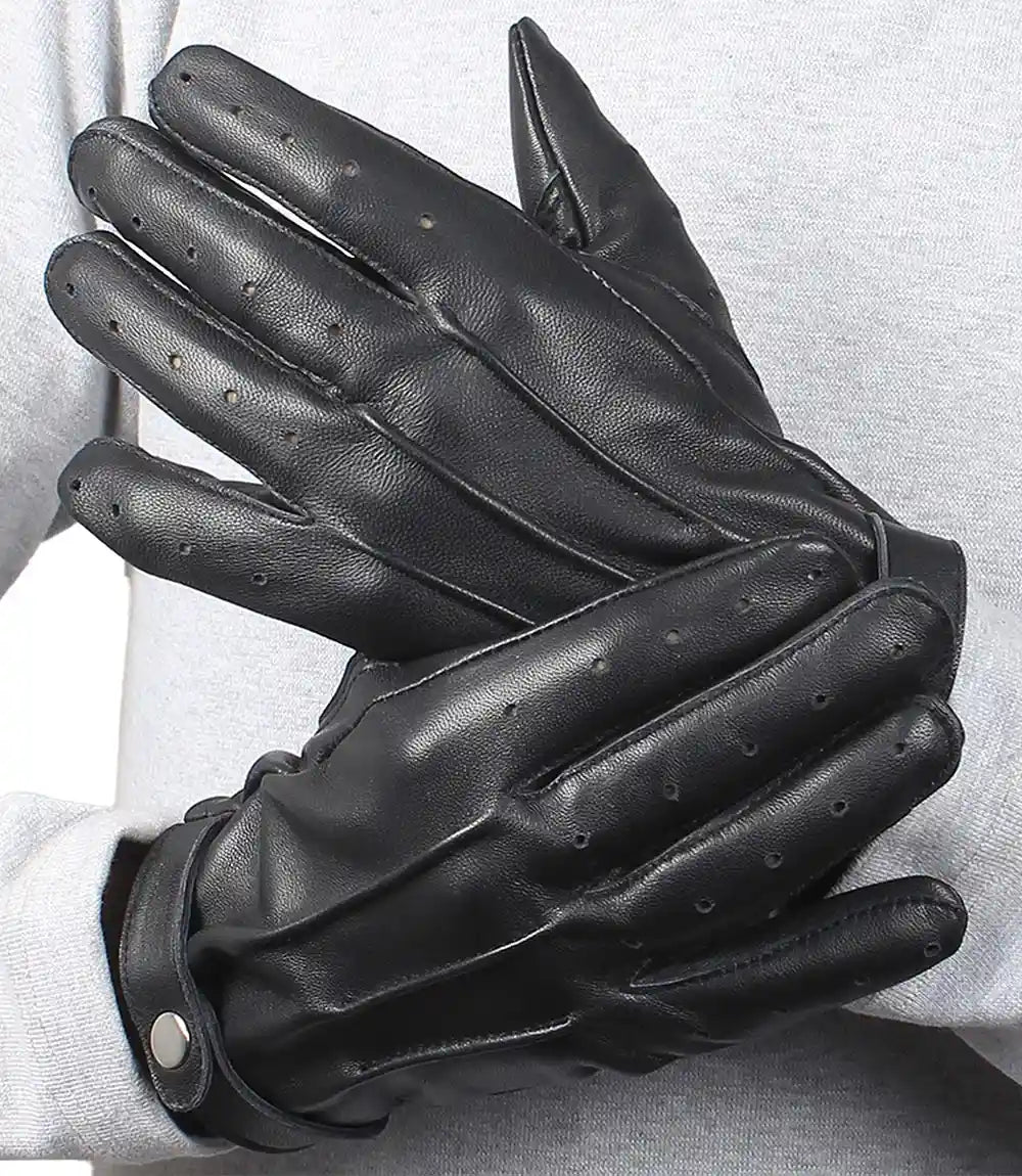 Bond Black Leather Gloves