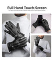 Black Leather Moto Gloves