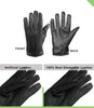Mens Black Lined Leather Gloves