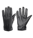 Mens Black Lined Leather Gloves