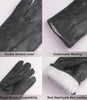 Mens Black Lined Leather Gloves