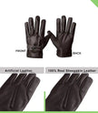 Leather Brown Motorcycle Gloves