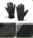 Mens Driving Black Lined Leather Gloves
