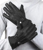 Mens Driving Black Lined Leather Gloves