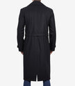 Kenney Men's Double-Breasted Black Wool Coat – Premium Quality
