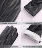 Mens Genuine Black Leather Gloves