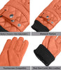 Mens Tan Brown Quilted Leather Gloves