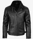 Men's B3 Bomber Black Shearling Leather Jacket
