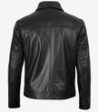 Schwarze Lederjacke von Mike Harrington für Herren