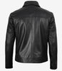 Schwarze Lederjacke von Mike Harrington für Herren
