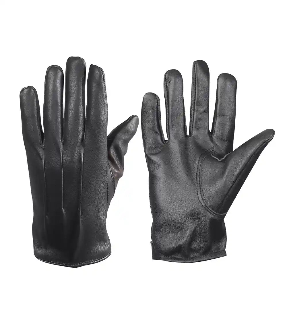 Mens Genuine Black Leather Gloves