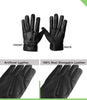 Black Leather Moto Gloves