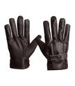 Leather Brown Motorcycle Gloves