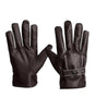 Leather Brown Motorcycle Gloves