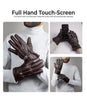Leather Brown Motorcycle Gloves