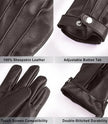 Mens Brown Leather Gloves