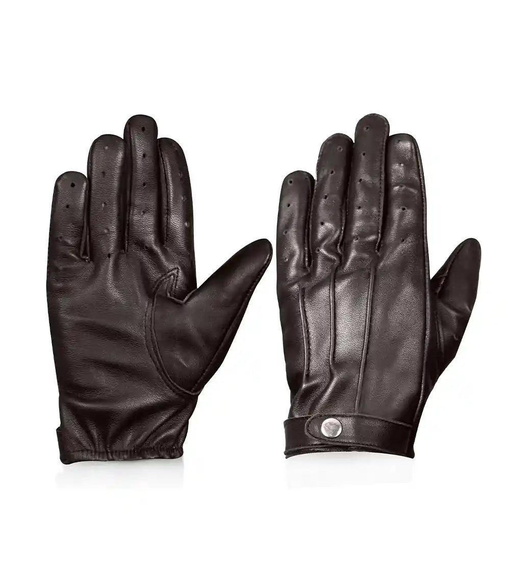 Mens Brown Leather Gloves
