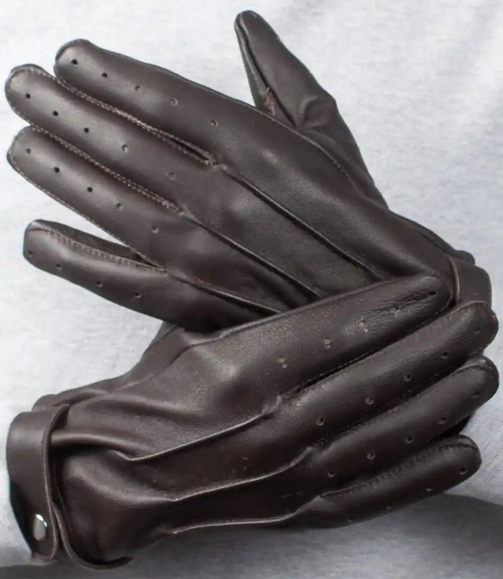 Mens Brown Leather Gloves