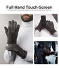 Mens Real Leather Dark Brown Lined Gloves