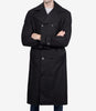 Kenney Men's Double-Breasted Black Wool Coat – Premium Quality