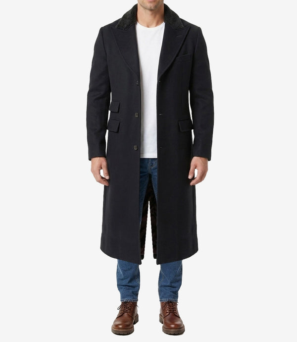 Shelby Herren-Gangster-Klassiker im Stil der 1920er Jahre, schwarzer Mantel – Wollmantel
