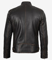 Braune Lederjacke im Used-Look für Herren im Biker-Stil