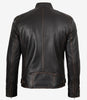Braune Lederjacke im Used-Look für Herren im Biker-Stil