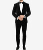 Mens Shawl Lapel Single Button Black Velvet Tuxedo