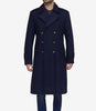 Wallace Men's Blue Overcoat – Double-Breasted