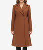 Denise Damen Zweireihiger Kamelmantel – Premium Wolle