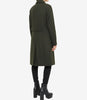 Womens Olive Green Double Breasted Wool Coat