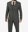 Men's Three-Piece Two-Button Gray Gangster Suit