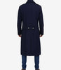 Wallace Men's Blue Overcoat – Double-Breasted